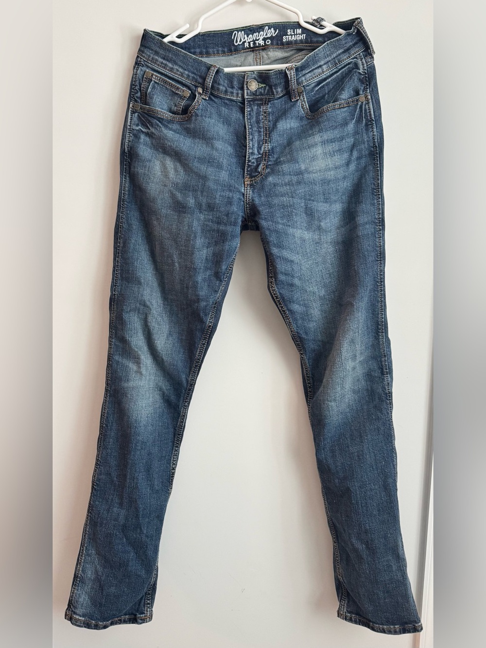Wrangler Slim Straight Men’s Jeans - Medium Blue Wash 32 x 34